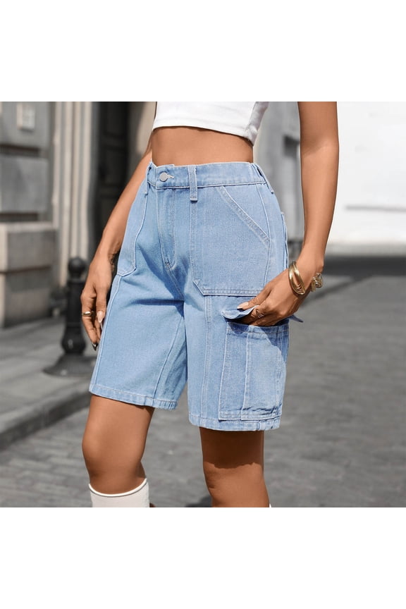 Women's Straight Leg High Waist Multi-Pocket Cargo Pants - Utility Workwear Bottoms with Functional Design for Casual Style and Outdoor Activities