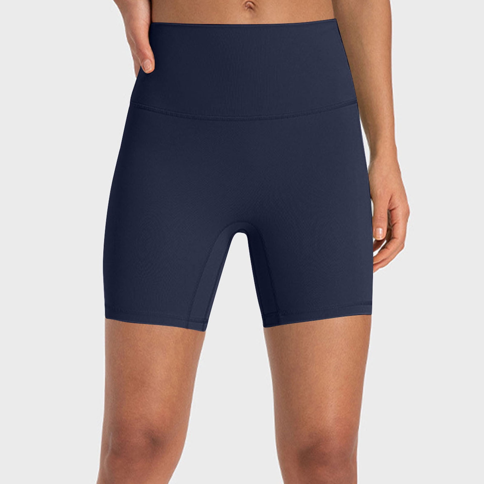 Nuoqisi Womens High Waist No Front Seam Scrunch Butt Biker Shorts ...