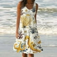 thumbnail image 1 of Nuoqisi Womens Summer Sundress Boho Floral Casual Tank Dresses Sleeveless Tiered Swing A Line Beach Dress, 1 of 5