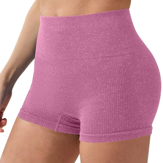 Nuoqisi Workout Biker Shorts Women - High Waisted Tummy Control Spandex Booty Volleyball Shorts for Yoga Dance Running