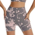 thumbnail image 1 of Nuoqisi Workout Shorts Butt Lifting Shorts Tie Dye Seamless Gym Yoga Biker Screen Print Training Shorts, 1 of 6