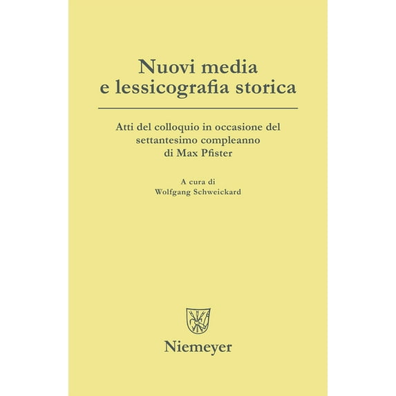Nuovi media e lessicografia storica, (Hardcover)