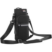 Nuovoware Water Bottle Carrier Bag with Adjustable Shoulder and 2 Pocket,25oz,Black