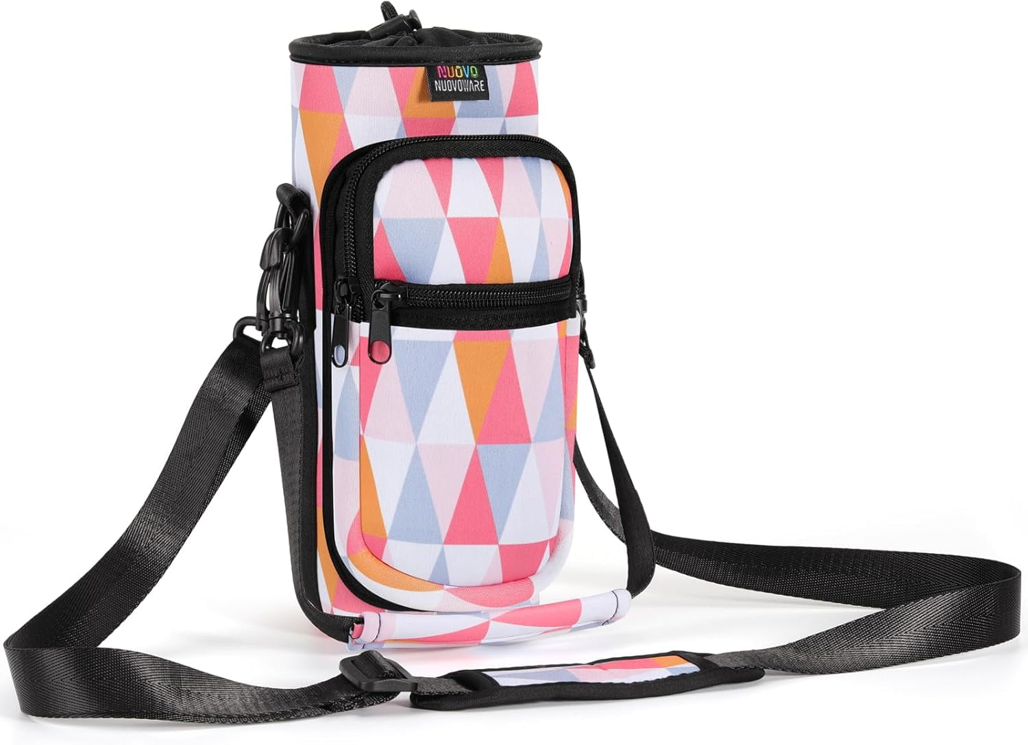 Half Gallon Water Bottle Carrier Bag - Adjustable Shoulder Strap, Neoprene Sleeve, 2 Pockets For Hiking & Camping - View #8