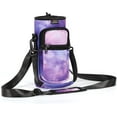 thumbnail image 1 of Nuovoware Water Bottle Carrier Bag with Adjustable Shoulder Hand Strap and 2 Pocket, Sling Neoprene Sleeve Sports Accessories for Hiking Travelling Camping, 25oz, Purple Starry Sky, 1 of 7