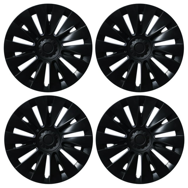 Nuoxin 4Pcs/Set Wheel Cover Hubcap, Automotive Hub Caps, 19 Inches Modified Wheel Cover Replacement for Tesla Model Y