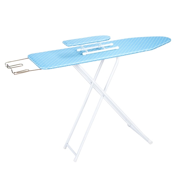 Nuoxin Ironing Board, 4-Leg, with Steel Top and Iron Rest, Cotton Cover with Fiber Pad, Heat and Stain Resistant, Antique Bronze Frame