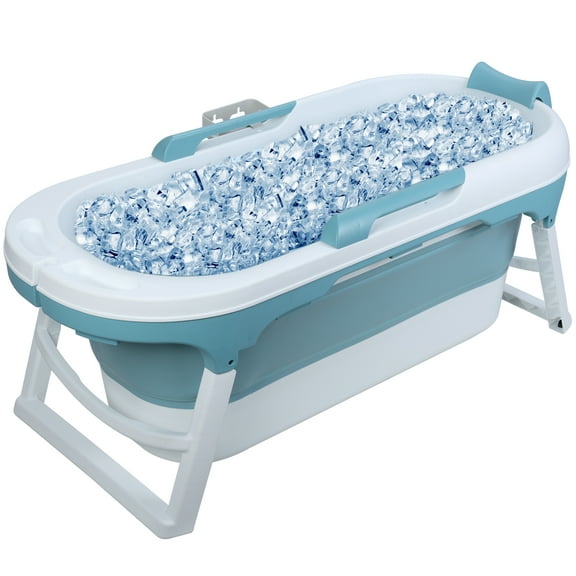Nuoxin Large Portable Bathtub Portable Ice Bathtub Hot Bathtub Eco-Friendly Bathtub Adults with Accessories Kit,Thickening with Thermal Foam to Keep Temperature,No Cover