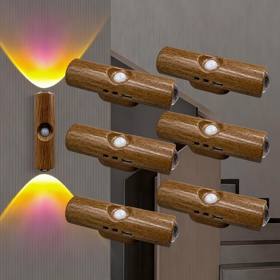 Nuoxin Rechargeable Smart LED Motion Sensor Ambient Light, Punch-Free ...