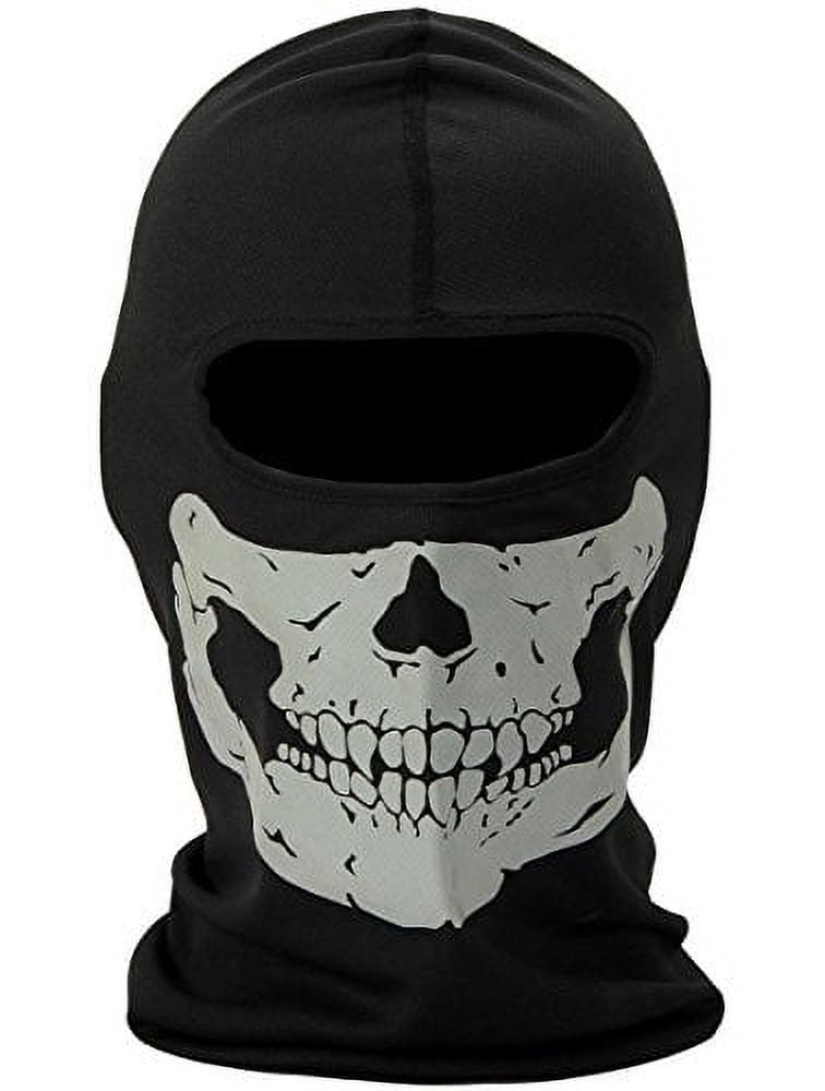 Nuoxinus Black Ghosts Balaclava Skull Full Face Mask for Cosplay Party ...