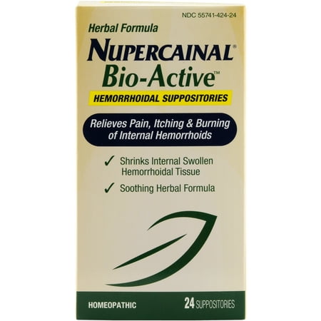 Nupercainal Bio-ACtive Hemorrhoidal Suppositories, 24 Ct
