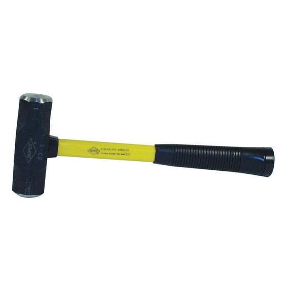 Nupla Blacksmith's Double-Face Steel-Head Sledge Hammer, 2 lb, 14 in Classic Handle
