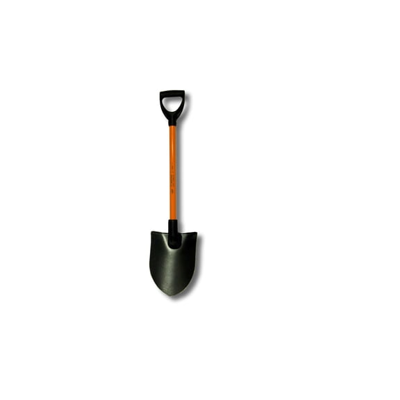 Nupla NC-RP14DPY Power Pylon Round Point Shovel with Heavy-Duty 14 Gauge Solid Back Blade and D Grip, 27" Solid Handle CA3