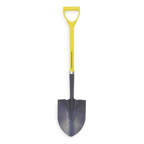 NUPLA 6894156 Round Point Shovel,27 In. Handle,16 ga.