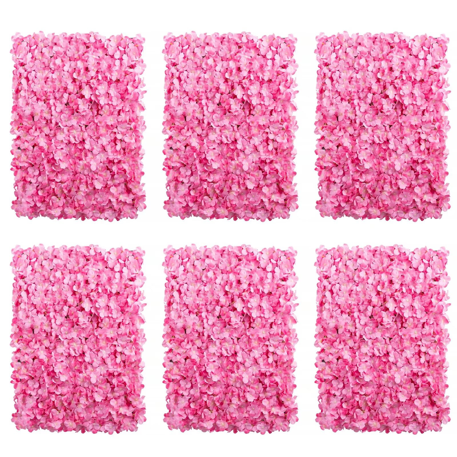 Nuptio Artificial Flower Wall Decor Pink Silk Hydrangea Floral Wall