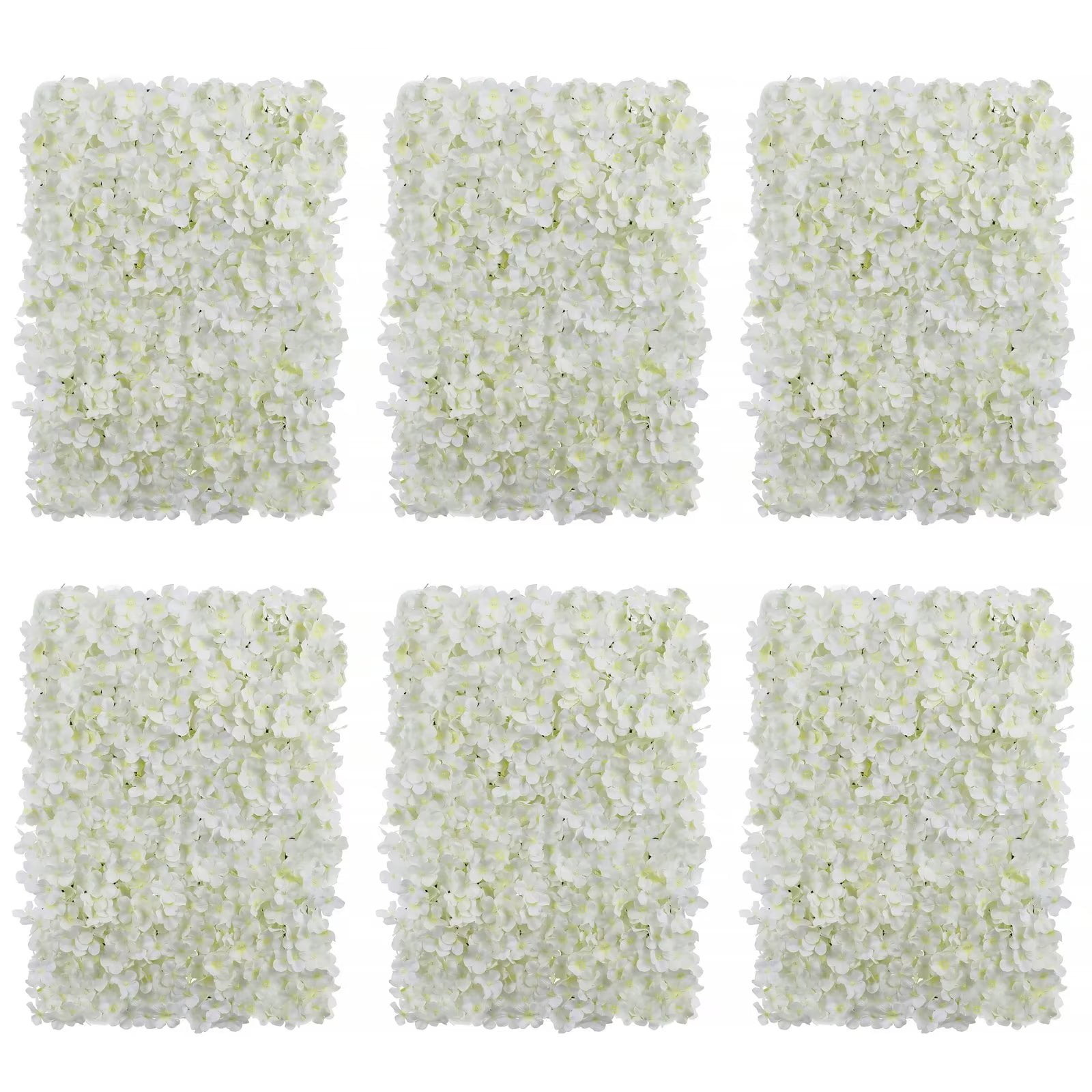 Nuptio Artificial Flower Wall Decor White Silk Hydrangea Floral Wall