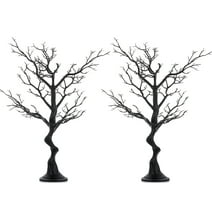 Nuptio Christmas Tree for Decoration Black Artificial Tree Centerpiece for Wedding Table 30" Set of 2