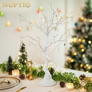 Nuptio 30Inch White Ornament Tree Centerpieces for Tables, Manzanita Branches for Easter, Birthdays, Baby Showers | Reusable Holiday Display with Easy Assembly ,1PC