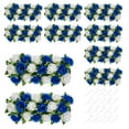 thumbnail image 1 of Nuptio Floral Centerpieces for Tables Royal Blue White Artificial Flower Arrangement Set of 10 for Wedding Dining Table Decor, 1 of 7