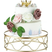 Efavormart 23" 3-Tier Gold Metal Cupcake Stand With Clear Round Acrylic ...