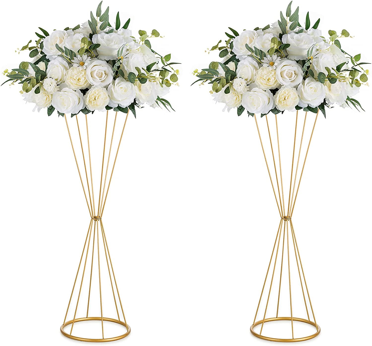 Nuptio Elegant Tall Reception Gold Centerpiece For Wedding Table ...