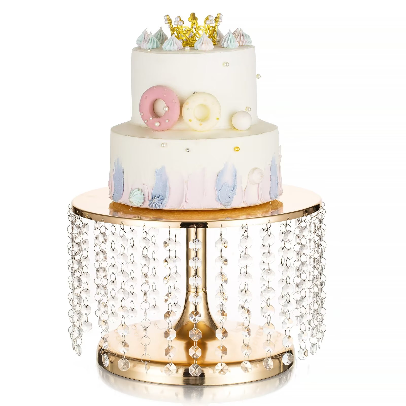 Efavormart 3ft Tall Gold Metal Hanging Dessert Display Centerpiece With ...