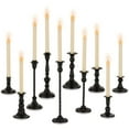 thumbnail image 1 of Nuptio Set of 10 Candle Holder Black Candlestick: Taper Candle Holders Decor for Halloween Mantle Decoration Tall Metal Modern Candle Stick Stand, 1 of 9