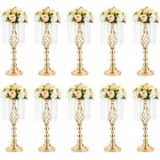 Nuptio Wedding Vase for Centerpiece Table Decoration 19" Gold Flower Stand
