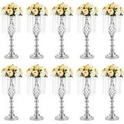 Nuptio Wedding Vase for Centerpiece Table Decoration 19" Silver Flower Stand