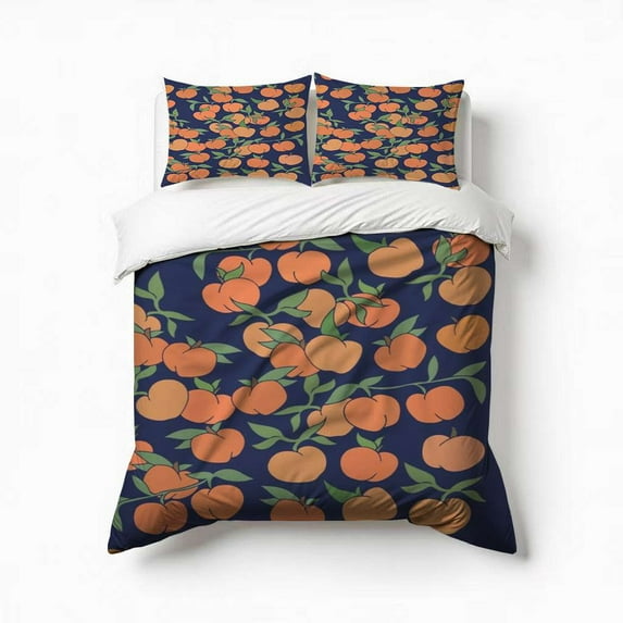 Nur Pfirsichfarbene Pfirsiche Bedding Set 3 Pcs Soft Microfiber Quilt Cover For Bedroom Decor, Comforter Cover With 2 Pillowcase