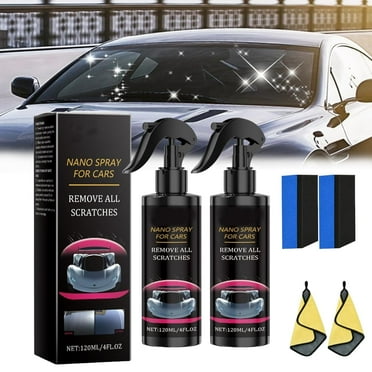 Nuracoat Nano Car Spray,Nanojex Nano Car Spray,Nuracoat Nano Car Scratch Remover,Fluxfade Multifunctional Coating Renewal Agent Spray,Fast Repair Scratches Repairing Polish Spray (120ml-2)