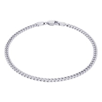 Nuragold 10K Real White Gold Miami Cuban Link 4.5mm Chain Bracelet (7 ...