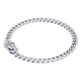 thumbnail image 1 of Nuragold 10K Real White Gold Miami Cuban Link 5.5mm Chain Bracelet (7"-9") Italian Jewelry for Men & Women, 1 of 12