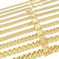 thumbnail image 1 of Nuragold 10K Real Yellow Gold Miami Cuban Link Chain Necklace 16"-30" (3mm-13mm) Italian Jewelry for Men & Women, 1 of 22