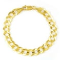 thumbnail image 1 of Nuragold 10K Real Yellow Gold Solid Cuban Curb Link Chain Bracelet 7"-9" (1.5mm-12mm) Italian Jewelry for Men & Women, 1 of 25