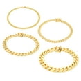 thumbnail image 1 of Nuragold 10K Real Yellow Gold Solid Miami Cuban Link Chain Bracelet 7"-9" (2.7mm-10mm) Italian Jewelry for Men & Women, 1 of 21