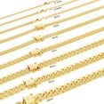 thumbnail image 1 of Nuragold 10K Real Yellow Gold Solid Miami Cuban Link Chain Necklace 16"-30" (2.7mm-10mm) Italian Jewelry for Men & Women, 1 of 23
