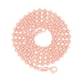 thumbnail image 1 of Nuragold 10k Real Rose Gold Solid Ball 2mm Moon Diamond Cut Bead Dog Tag Necklace (16"-30") Italian Jewelry for Men & Women, 1 of 6