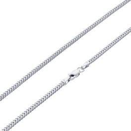 14K White Gold Chain Ball Bead Chain Necklace (16-24 Inches