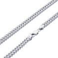 thumbnail image 1 of Nuragold 10k Real White Gold Franco Square 3mm Box Chain Wheat Chain Necklace (18"-26") Italian Jewelry for Men & Women, 1 of 9