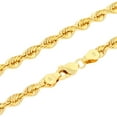 thumbnail image 1 of Nuragold 10k Real Yellow Gold 4mm Rope Chain Diamond Cut Lightweight Necklace (16"-30") Italian Jewelry for Men & Women, 1 of 9