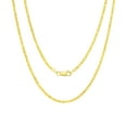 thumbnail image 1 of Nuragold 10k Real Yellow Gold Byzantine Square Link 2mm Necklace (16"-24") Italian Jewelry for Men & Women, 1 of 10