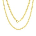 thumbnail image 1 of Nuragold 10k Real Yellow Gold Double Cuban Link 3mm Curb Chain Necklace (16"-24") Italian Jewelry for Men & Women, 1 of 9