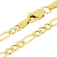 thumbnail image 1 of Nuragold 10k Real Yellow Gold Figaro Link 2.5mm Chain Necklace (16"-26") Italian Jewelry for Men & Women, 1 of 8