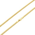thumbnail image 1 of Nuragold 10k Real Yellow Gold Franco Square 2mm Box Chain Wheat Chain Necklace (16"-30") Italian Jewelry for Men & Women, 1 of 9