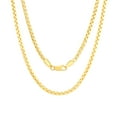 thumbnail image 1 of Nuragold 10k Real Yellow Gold Round Box 2mm Venetian LInk Chain Necklace (16"-30") Dainty Italian Jewelry for Men & Women, 1 of 9
