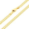 thumbnail image 1 of Nuragold 10k Real Yellow Gold Solid Cuban Curb Link 4mm Chain Necklace (16"-30") Italian Jewelry for Men & Women, 1 of 10
