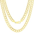 thumbnail image 1 of Nuragold 10k Real Yellow Gold Solid Cuban Curb Link 8mm Chain Necklace (18"-30") Italian Jewelry for Men, 1 of 11