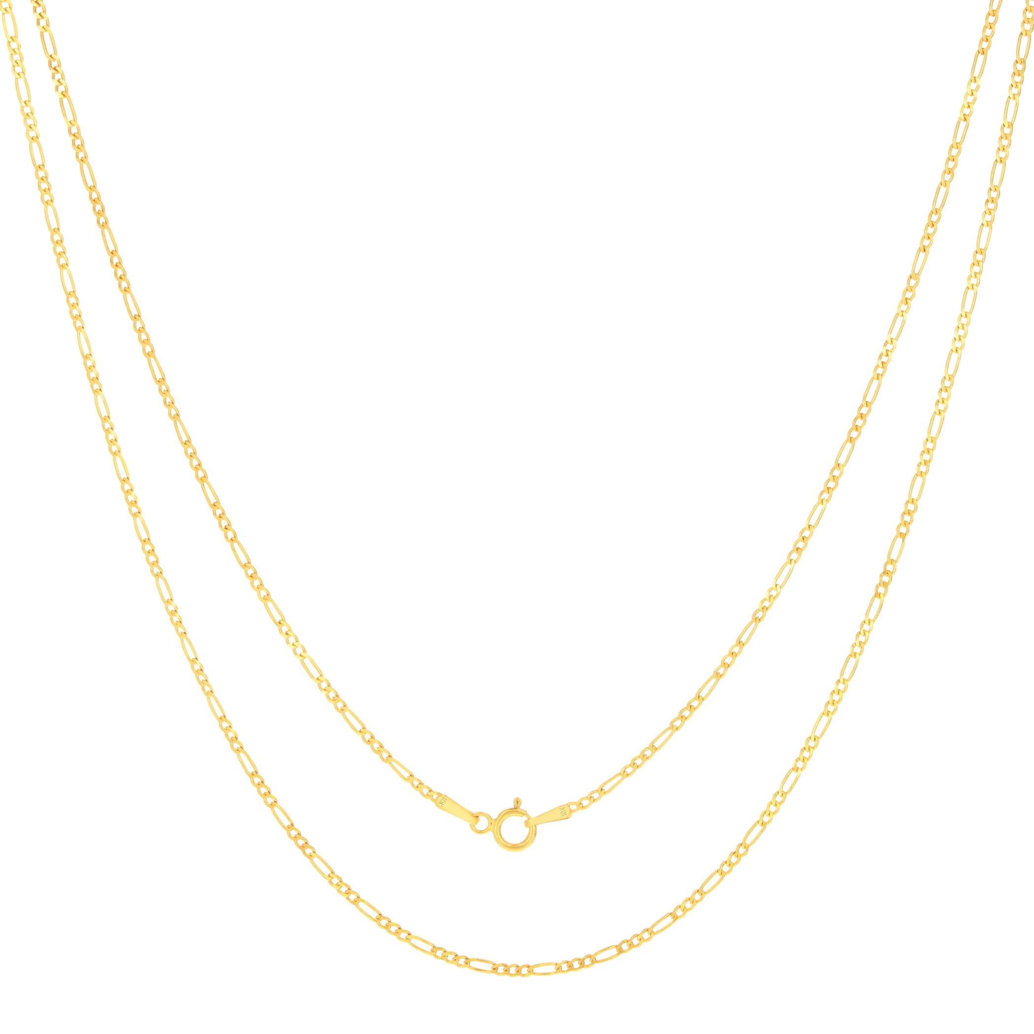 フィガロ　10金 Brilliance Fine Jewelry 10K Yellow Gold Figaro Chain
