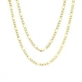 thumbnail image 1 of Nuragold 10k Real Yellow Gold Solid Figaro Link 6mm Diamond Cut Pave Chain Necklace (20"-30") Two Tone Italian Jewelry for Men, 1 of 10